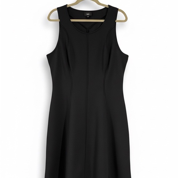 Mossimo Dresses & Skirts - Y2K Mossimo Black Textured Knit Fit & Flare Dress – Size L/G